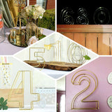 8" Tall | Gold Wedding Table Numbers | Freestanding 3D Decorative Metal Wire Numbers | 4