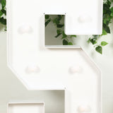 4ft White Large Marquee Light Up Letter S Mosaic Balloon Frame Pre-Cut Foam Board 10 Warm White