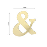 4 Pack | 5inch Metallic Gold Alphabet Symbol "&" Sticker Banners, Customizable Stick On Letters