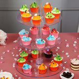 33inch 6-Tier Clear Acrylic Cupcake Tower Stand, Dessert Holder Display