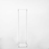 40inch Clear Acrylic Floor Vase Flower Stand With Mirror Base, Wedding Column