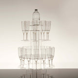 Acrylic Champagne Glasses Flutes Display Stand, Wine Glass Rack Tower