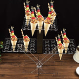 18inch Tall Clear 3-Tier Acrylic 72-Slot Ice Cream Cone Shot Glass Tray