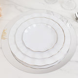 10 Pack Silver Round Acrylic Mirror Tray Centerpiece Bases, Large Circle Mirror Candle Plate