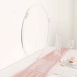 Clear Acrylic Table Wedding Arch Hoop Stand Centerpiece, Round Wreath Tabletop Decor