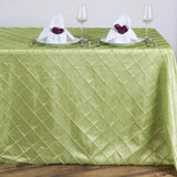 Apple Green Pintuck Tablecloth 90x132"