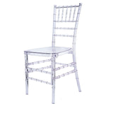 4 Pack Resin Chiavari Chairs Transparent and Stackable Clear - Sleek Armless Design#whtbkgd
