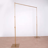 10ft Gold Metal DIY Adjustable Heavy Duty Backdrop Stand Kit, Steel Base