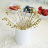 6inch Eco Friendly Twisted Knot Party Picks, Bamboo Skewers, Decorative Top Cocktail Sticks