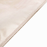 90x132Inch Beige Satin Seamless Rectangular Tablecloth