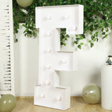 4ft White Large Marquee Light Up Letter F Mosaic Balloon Frame Pre-Cut Foam Board 10 Warm White