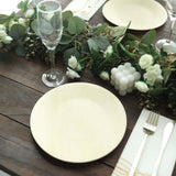 25 Pack | 9inches Eco Friendly Natural Birchwood Wooden Round Dinner Plates