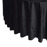 120inch Black Seamless Premium Velvet Round Tablecloth, Reusable Linen