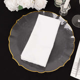 20 Pack Economy Plastic Round Charger Plates 13inch in Clear Sunflower