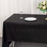 60x126inch Black Shimmer Sequin Dots Polyester Tablecloth, Wrinkle Free Sparkle Glitter