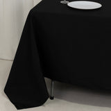 72"x120" Fire Retardant Black Tablecloth Premium Polyester Rectangular Table Cover