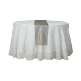 5 Pack Black Mesh Organza Table Runners with Gold Foil Water Wave Pattern#whtbkgd