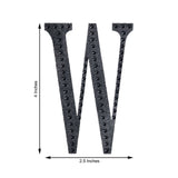 4inch Black Decorative Rhinestone Alphabet Letter Stickers DIY Crafts - W