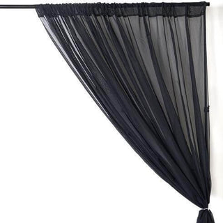 Enhance Your Event Décor with Black Flame Resistant Sheer Curtain Panels