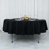 90" Black Premium Polyester Round Tablecloth - 220GSM