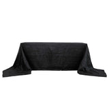 90x156Inch Black Accordion Crinkle Taffeta Rectangular Tablecloth