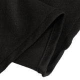 Black Cotton Blend Round Tablecloth - 70"