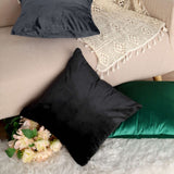 2 Pack | 18inch Black Soft Velvet Square Throw Pillow Cover