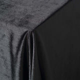 60"x102" Black Premium Velvet Rectangle Tablecloth, Reusable Linen