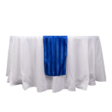 12x108inch Royal Blue Satin Stripe Table Runner, Elegant Tablecloth Runner