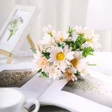 4 Bushes | 11inch Blush/Rose Gold Artificial Silk Daisy Flower Bouquet Branches