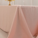 Blush Seamless Lamour Satin Rectangle Tablecloth - 90x156inch for 8 Foot Table