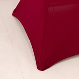 Burgundy Highboy Spandex Cocktail Table Cover, Fitted Stretch Tablecloth