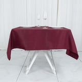 54"x54" Burgundy Premium Polyester Square Tablecloth - 220GSM