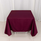 70" Burgundy Premium Scuba Wrinkle Free Square Tablecloth, Scuba Polyester Tablecloth