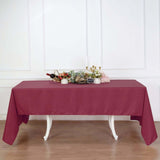 60"x126" Burgundy Polyester Rectangular Tablecloth