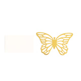 25 Pack Gold Butterfly Table Number Holders with White Printable Cards