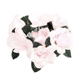 8 Pack Nude Artificial Silk Rose Floral Candle Rings