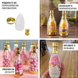 12 Pack | Mini Champagne Bottle Party Favor Candy Treat Gift Container - Metallic Gold 6Inch