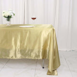 60"x126" Champagne Satin Rectangular Tablecloth