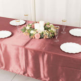 60"x102" Cinnamon Rose Smooth Satin Rectangular Tablecloth