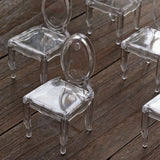 12 Pack | Clear Chair Shaped Party Favor Gift Holders, Candy Treat Display - 4Inch