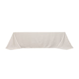 White Cotton Blend Rectangular Tablecloth Seamless 90x156inch for 8 Foot Table