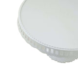 4 Pack | 13inch White Round Footed Reusable Plastic Pedestal Cake Stands#whtbkgd