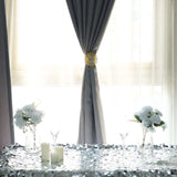 2 Pack | 4inch Gold Crystal Flower Magnetic Curtain Tie Backs