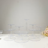 8-Tier Clear Acrylic Cake Stand Set, Cupcake Holder Dessert Pedestals