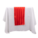 12x108inch Red Satin Stripe Table Runner, Elegant Tablecloth Runner