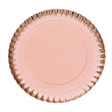 13Inch Heavy Duty Paper Charger Plates, Disposable Serving Tray Round With Scalloped Rims#whtbkgd