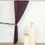 2 Pack Eggplant Polyester Event Curtain Drapes, 10ftx8ft Backdrop Event Panels With Rod Pockets