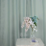 2 Pack | Handmade Dusty Blue Faux Linen Curtains 52x84inch Curtain Panels With Chrome Grommets