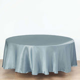 108" Dusty Blue Satin Round Tablecloth